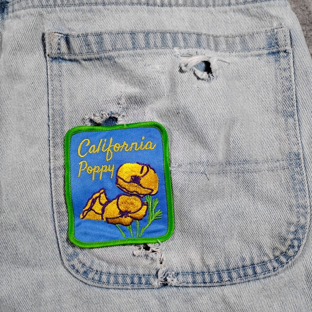 Dickies Double Knee Denim Jeans Mens 32x30 Light Wash Blue Skate Distressed Work - Picture 16 of 16